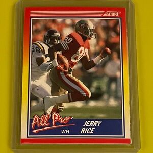 Jerry Rice #590 [All-Pro] 1990 Score Football Trading Card